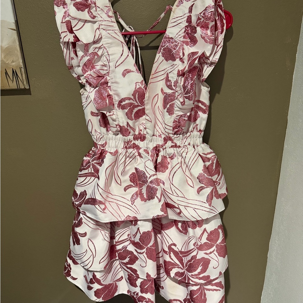 Buddy Love Pink Floral Ruffled Sundress